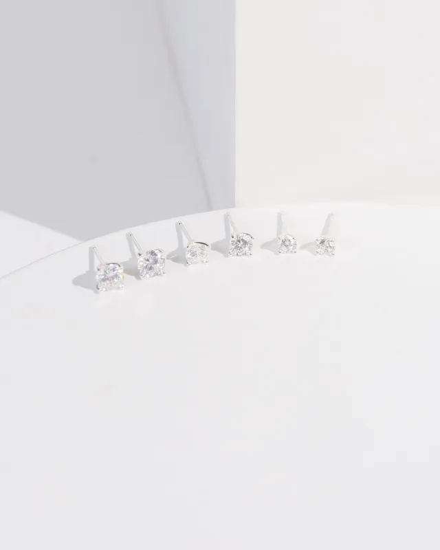 Silver Crystal Stud Earring Pack sold by Collete Hayman