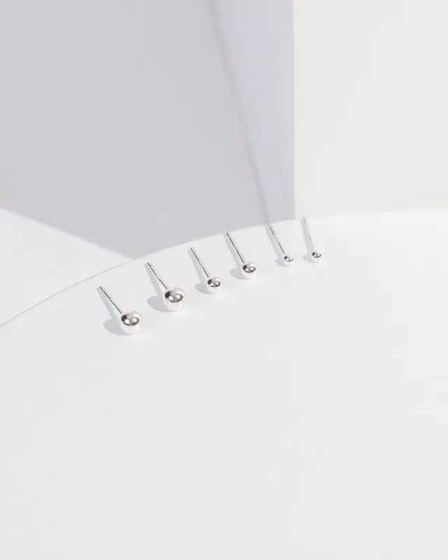 Silver Mixed Ball Stud Earring Pack sold by Collete Hayman