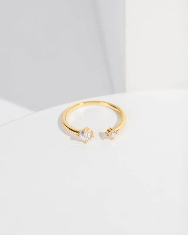Gold Crystal Open Ring sold by Collete Hayman
