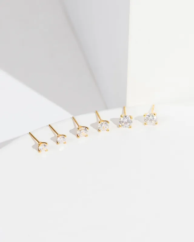 Gold Mixed Crystal Earring Pack sold by Collete Hayman