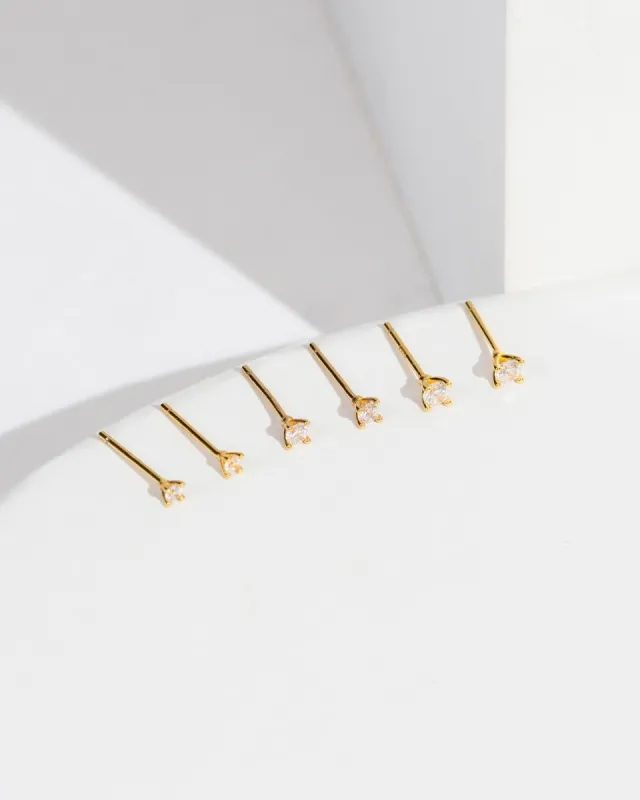 Gold Mixed Crystal Stud Earring Pack sold by Collete Hayman