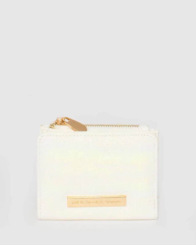 Holographic White Han Mini Wallet sold by Collete Hayman