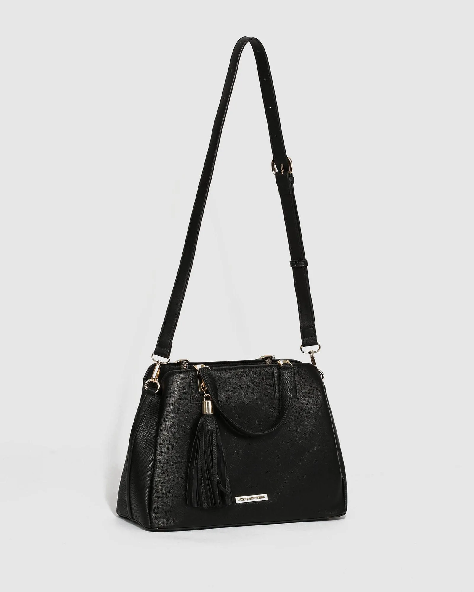 Black Toni Tassel Tote Bag sold by Collete Hayman product image thumbnail 4