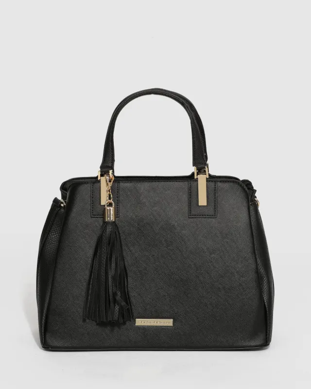 Black Toni Tassel Tote Bag sold by Collete Hayman
