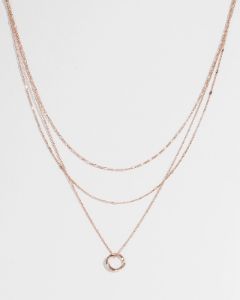 Rose Gold Fine Chain Circle Necklace Pack sold by Collete Hayman