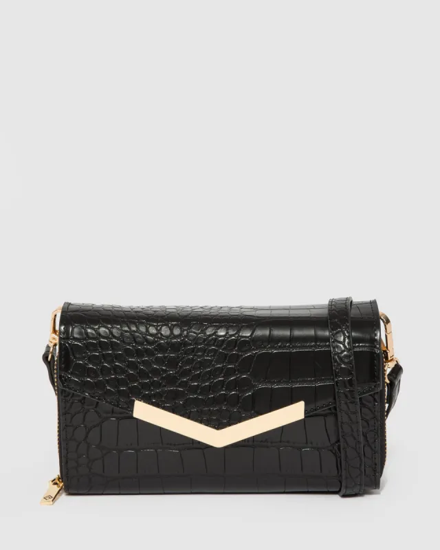 Black Mia Wallet Crossbody Bag sold by Collete Hayman