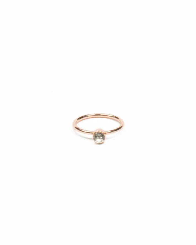 Rose Gold Tone Diamante Stone Midi Ring - Medium sold by Collete Hayman