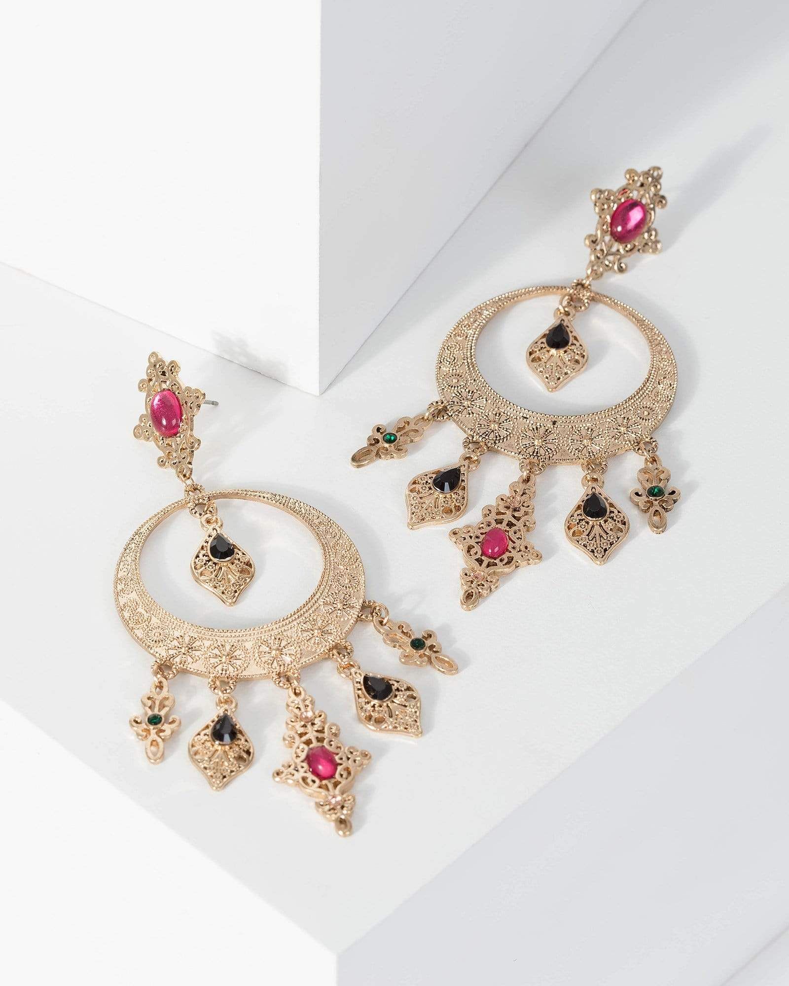 Gold Chandelier Drop Earrings sold by Collete Hayman