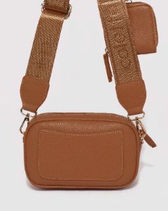 Tan Amalia Webbing Crossbody Bag sold by Collete Hayman