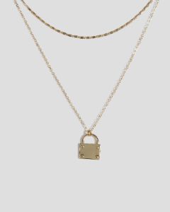 Gold Padlock Chain Necklace sold by Collete Hayman