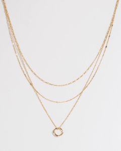Gold Fine Chain Circle Necklace Pack sold by Collete Hayman