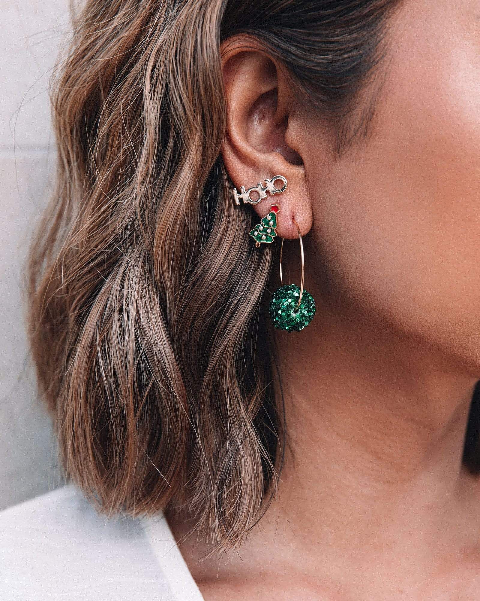 Hoho And Christmas Tree Earrings sold by Collete Hayman product image thumbnail 2