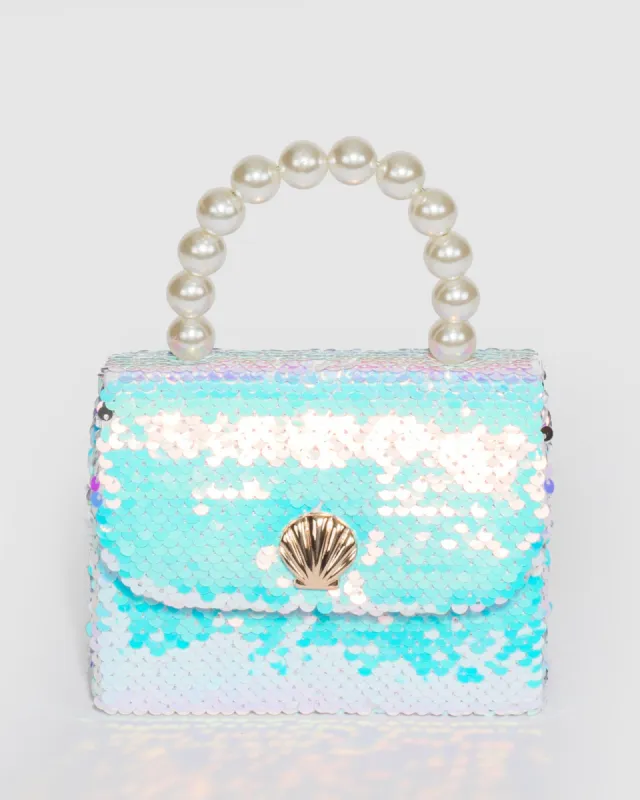 Multi Colour Mara Top Sequin Handle Bag sold by Collete Hayman