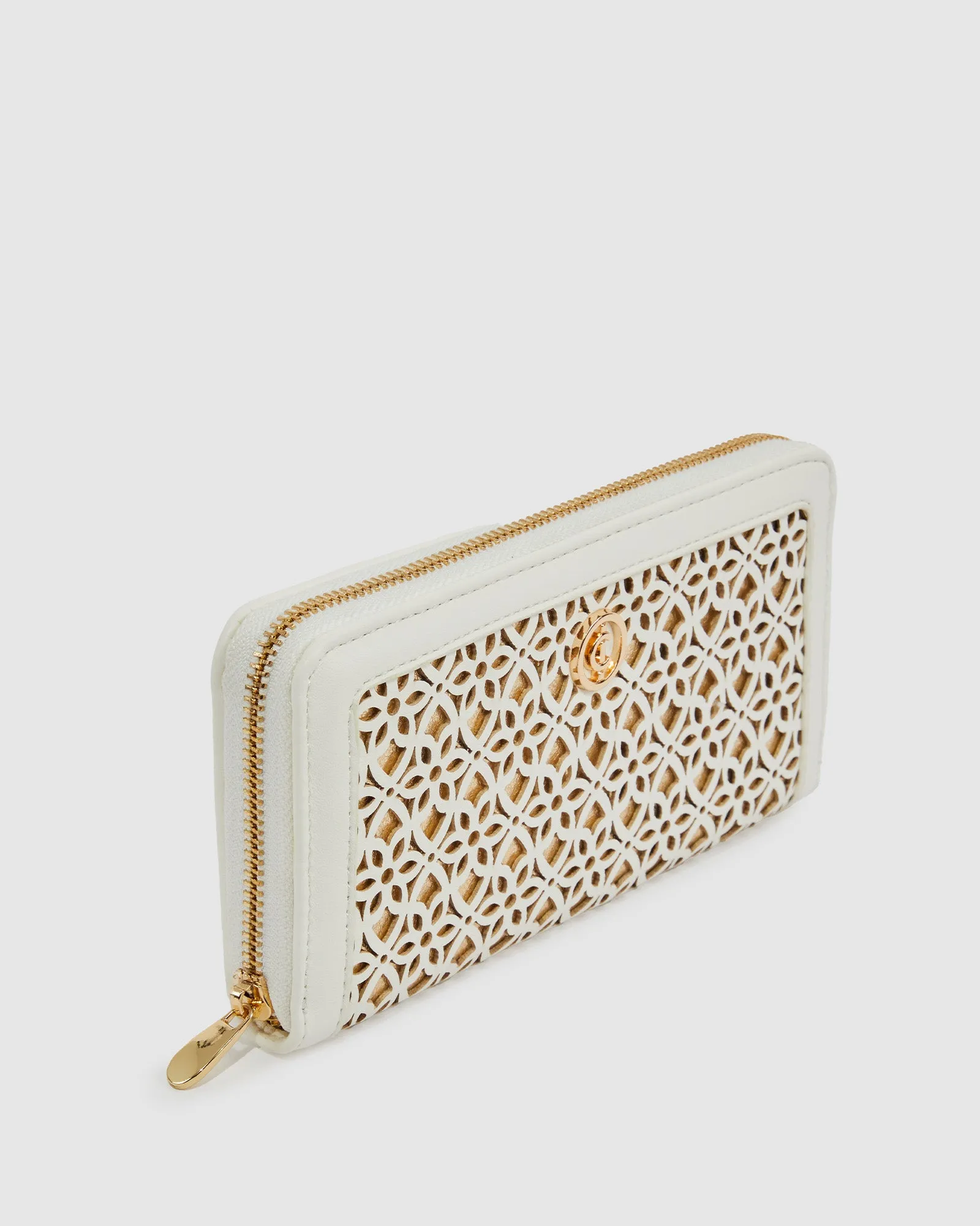 White Jada Lasercut Large Wallet sold by Collete Hayman product image thumbnail 4