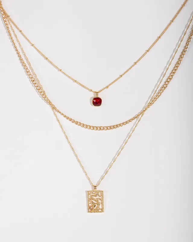 Gold Crystal And Dragon Necklace Pack sold by Collete Hayman