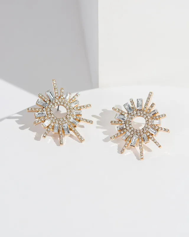 Gold Statement Star Stud Earrings sold by Collete Hayman