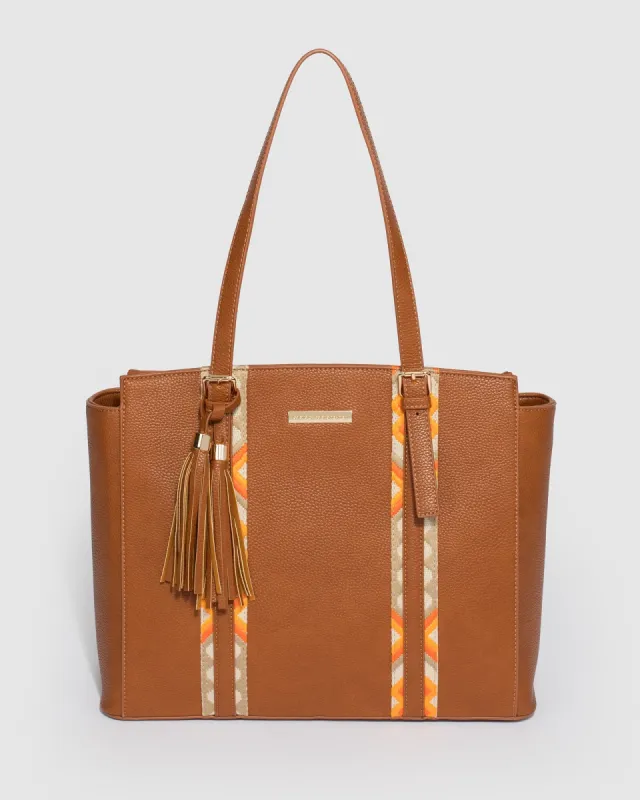 Tan Juline Tote Bag sold by Collete Hayman