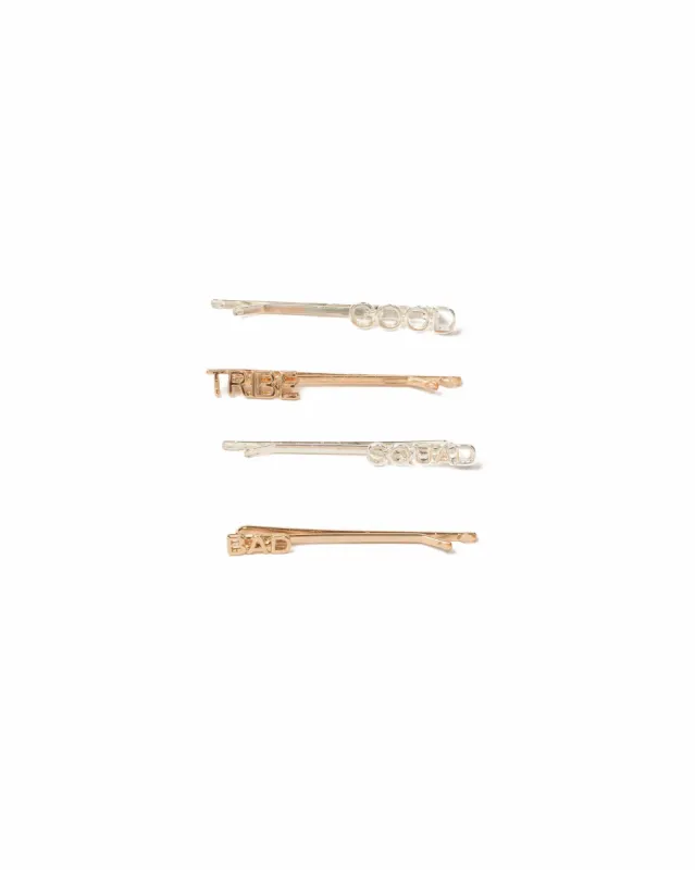 Gold And Silver Words Hair Pins sold by Collete Hayman