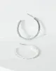 Silver Small Thin Diamante Hoop Earrings sold by Collete Hayman