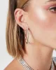 Silver Small Thin Diamante Hoop Earrings sold by Collete Hayman