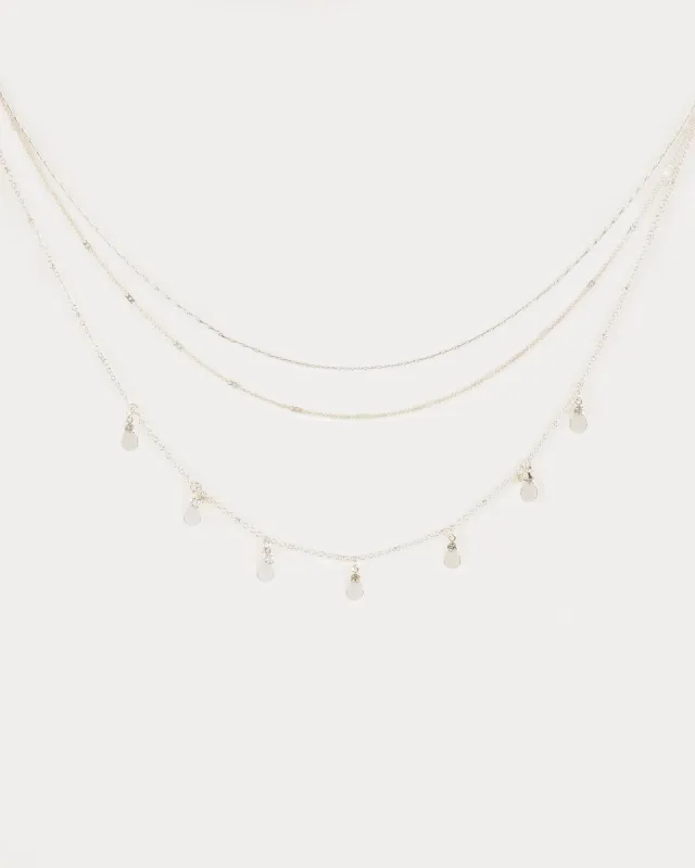 Silver Crystal Pendant 3pk Multi Necklace sold by Collete Hayman