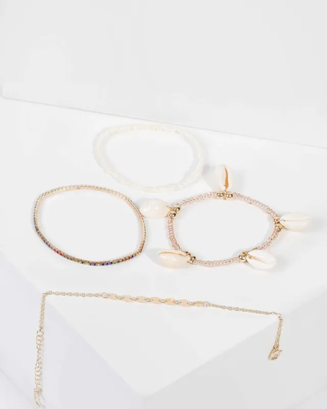 Gold Shell Anklet Bracelet sold by Collete Hayman
