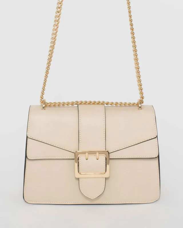 Ivory Buckle Crossbody Bag sold by Collete Hayman
