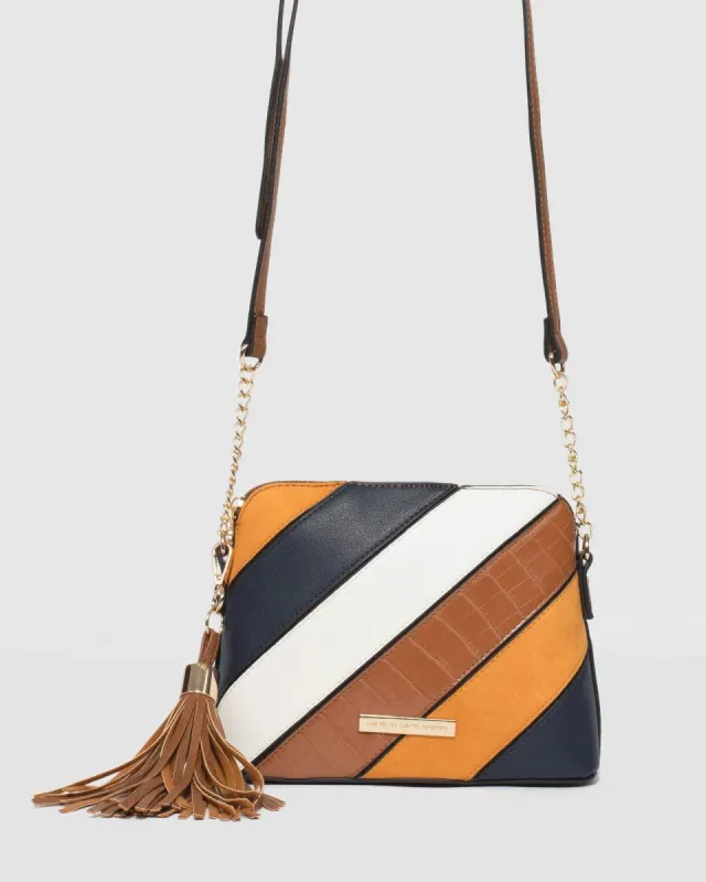 Multi Colour Karen Panelled Crossbody Bag sold by Collete Hayman