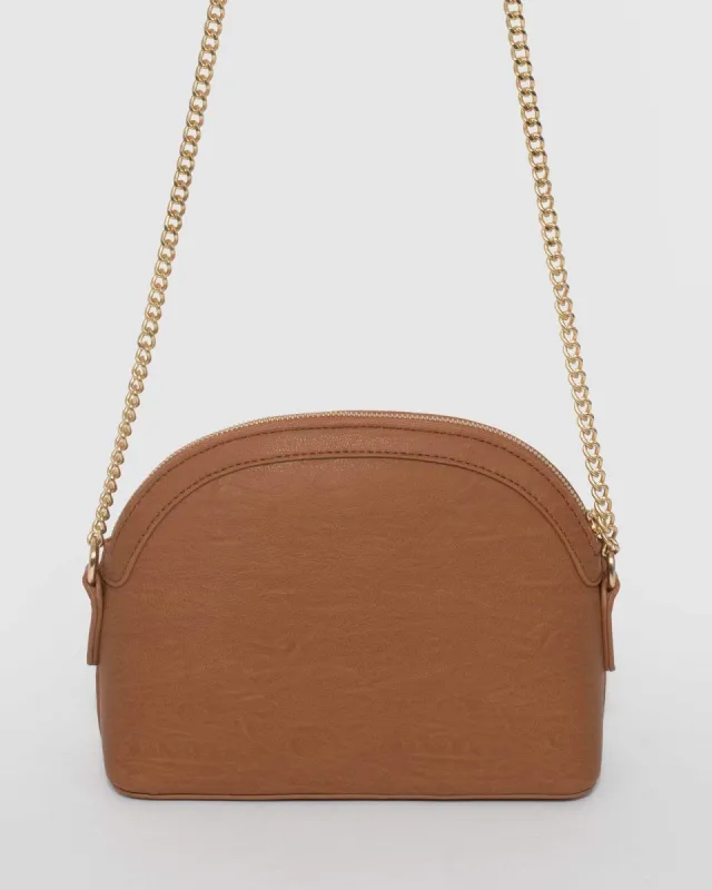 Tan Raina Plain Crossbody Bag sold by Collete Hayman