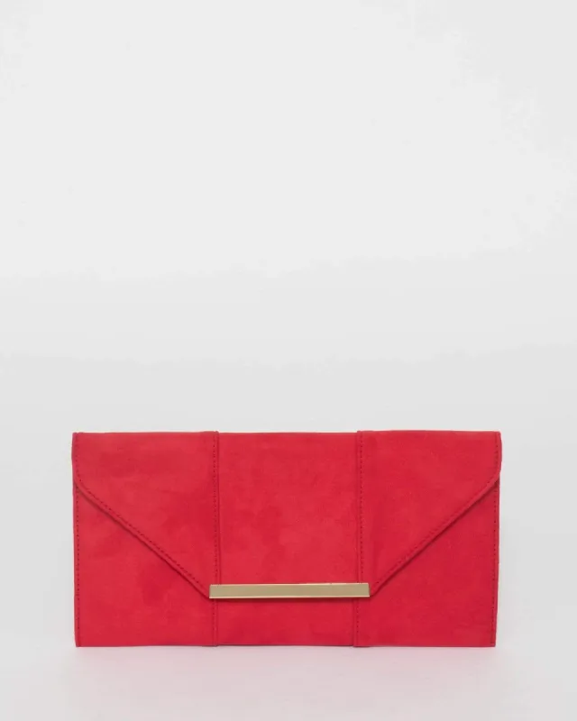 Red Lois Clutch Bag sold by Collete Hayman