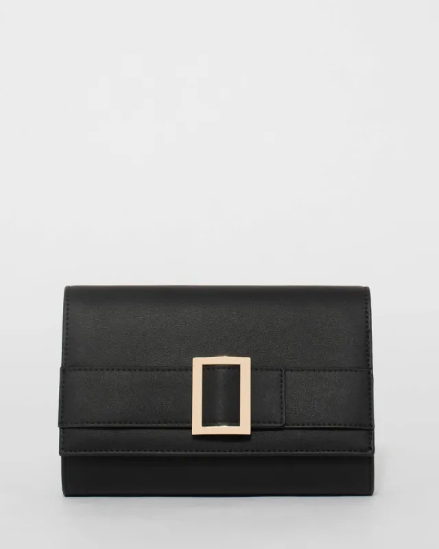 Black Eve Buckle Clutch Bag sold by Collete Hayman