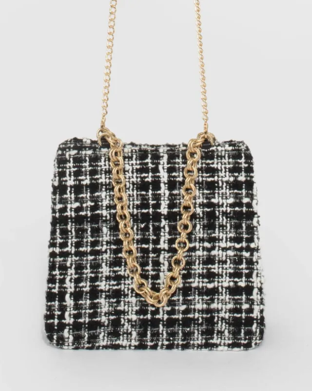 Black And White Pia Square Mini Tote Bag sold by Collete Hayman