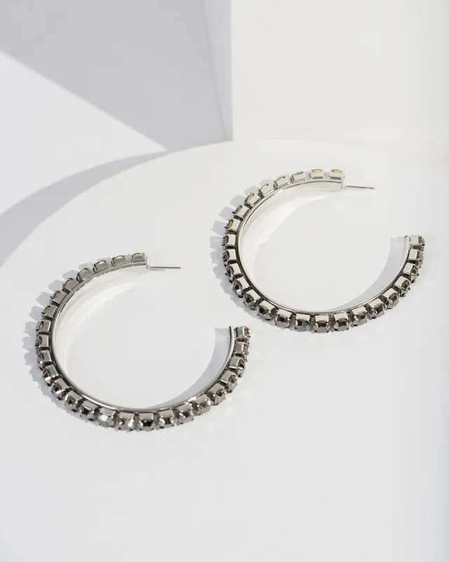 Crystal Chunky Hoop Earrings sold by Collete Hayman