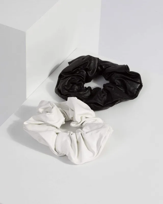 Black Faux Leather Scrunchies sold by Collete Hayman