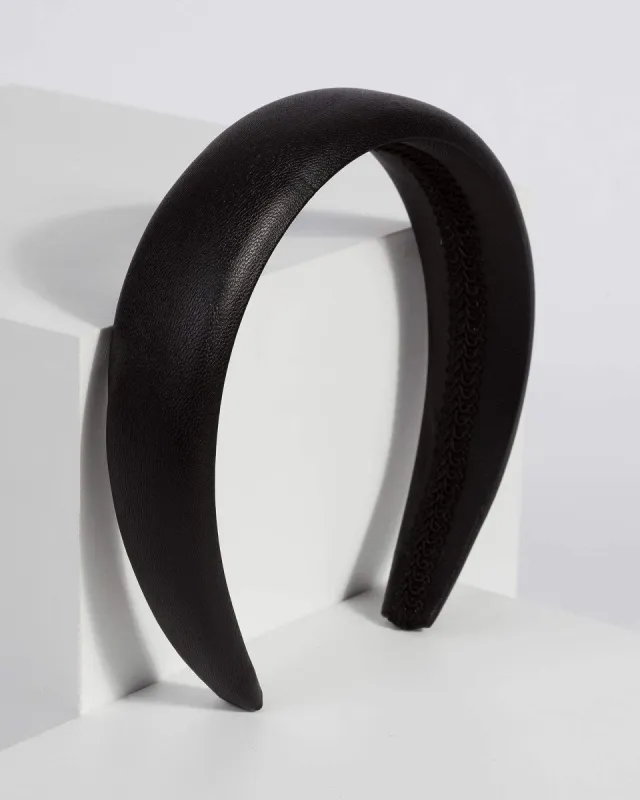 Black Faux Leather Headband sold by Collete Hayman