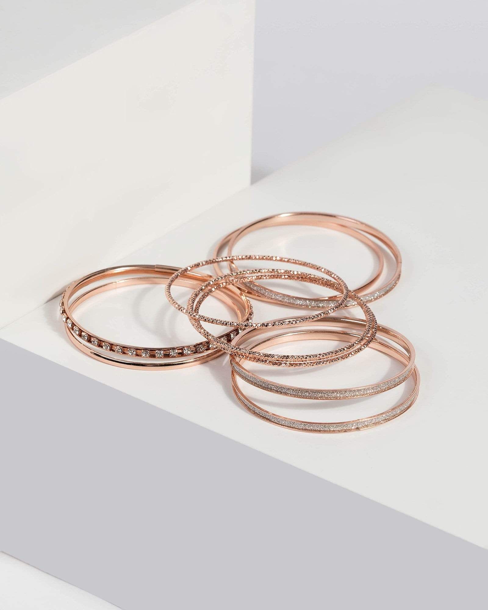 Rose Gold Assorted Bangle Set sold by Collete Hayman