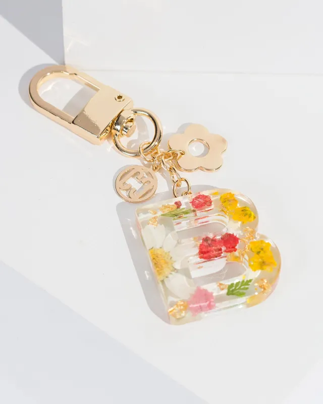 B - Initial Bag Charm Flower sold by Collete Hayman