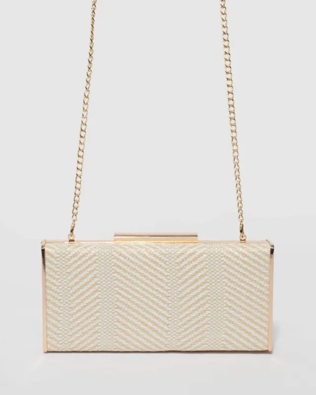Natural Robyn Clutch Bag sold by Collete Hayman