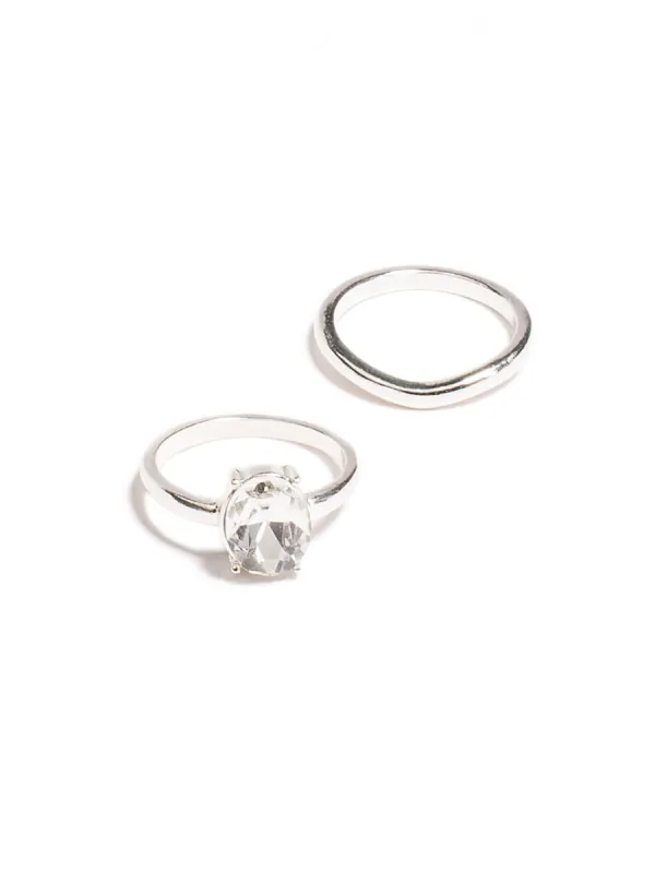 2 Pack Oval Diamante Ring - Medium sold by Collete Hayman