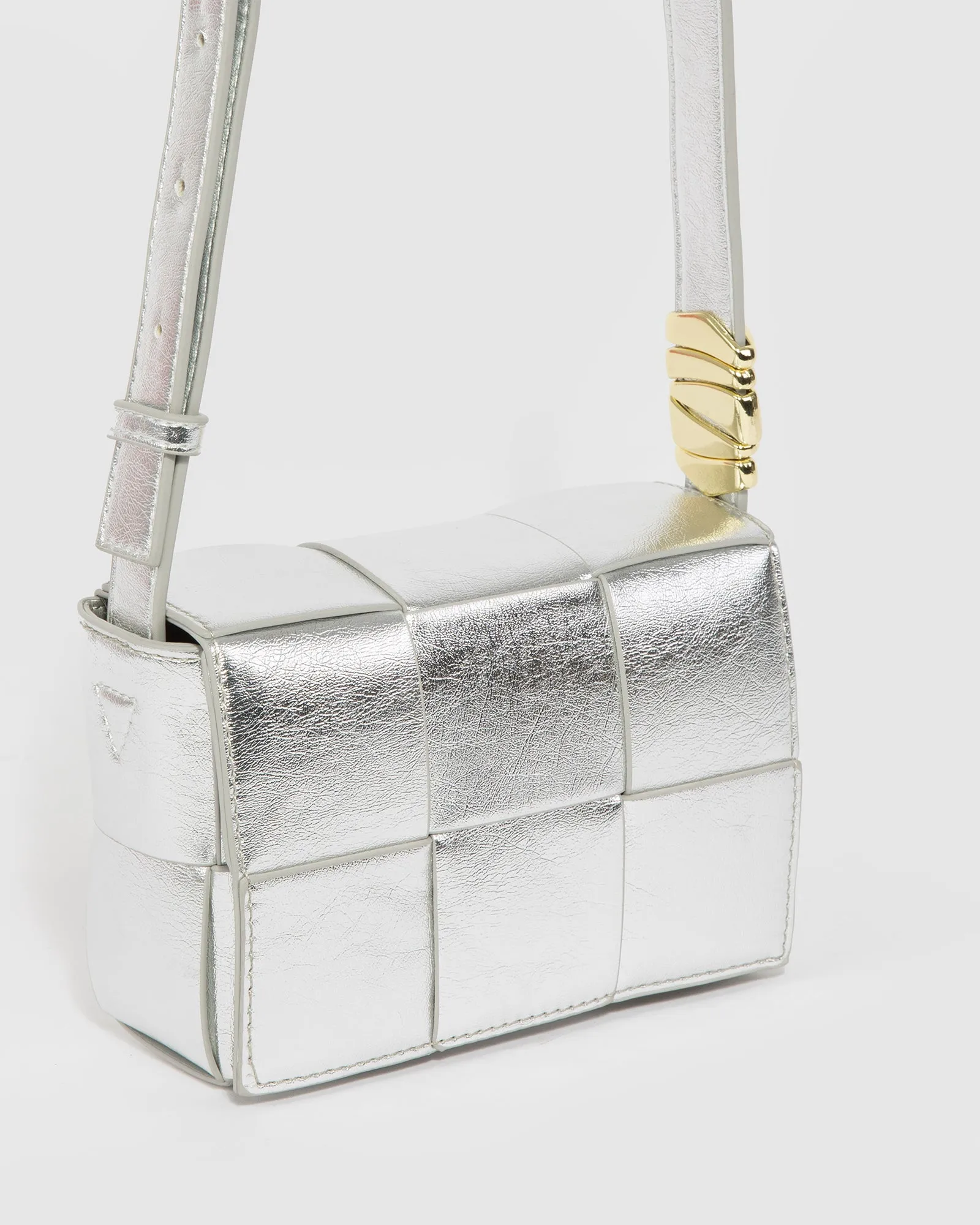 Silver Elena Weave Crossbody Bag sold by Collete Hayman product image thumbnail 2