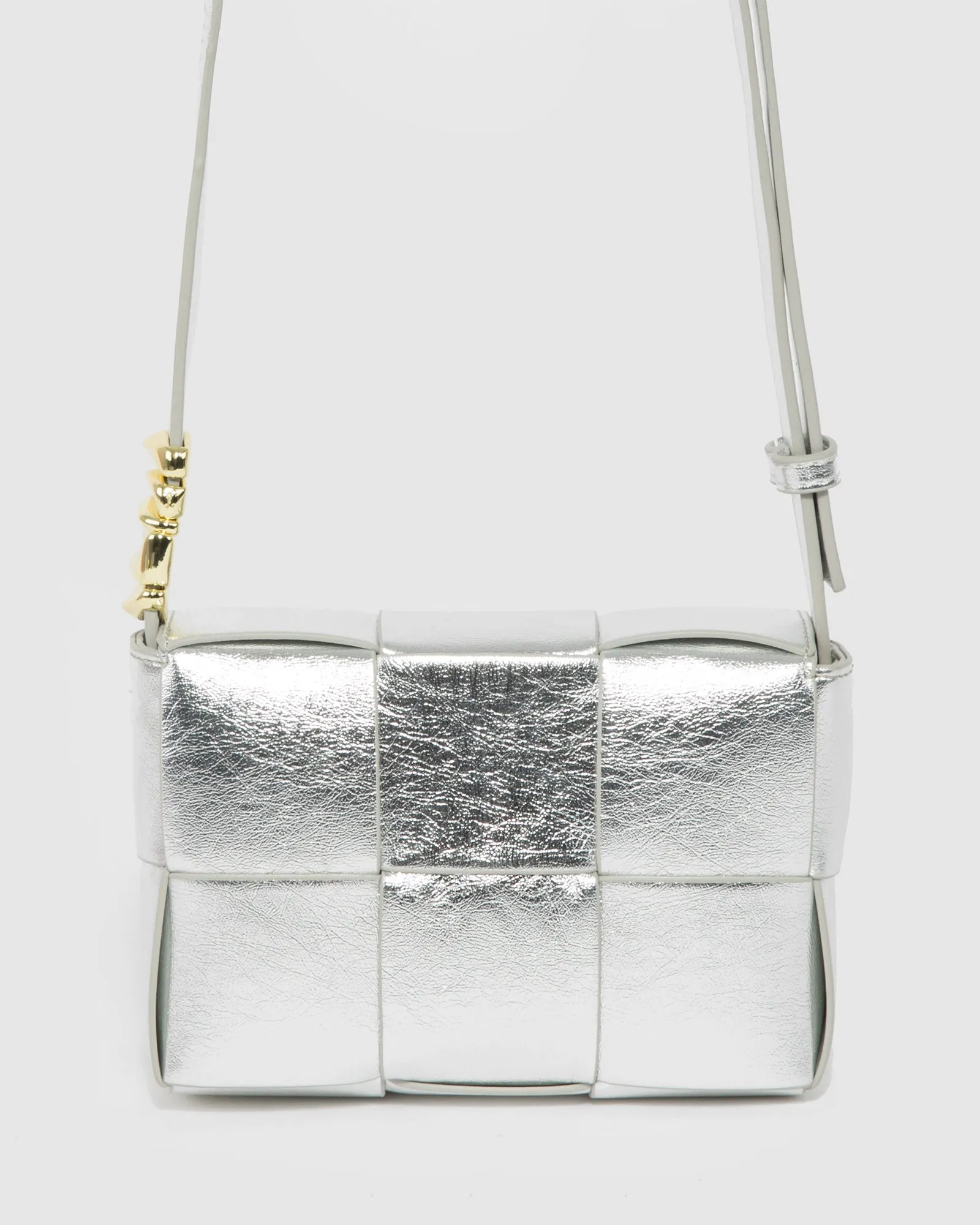 Silver Elena Weave Crossbody Bag sold by Collete Hayman product image thumbnail 4