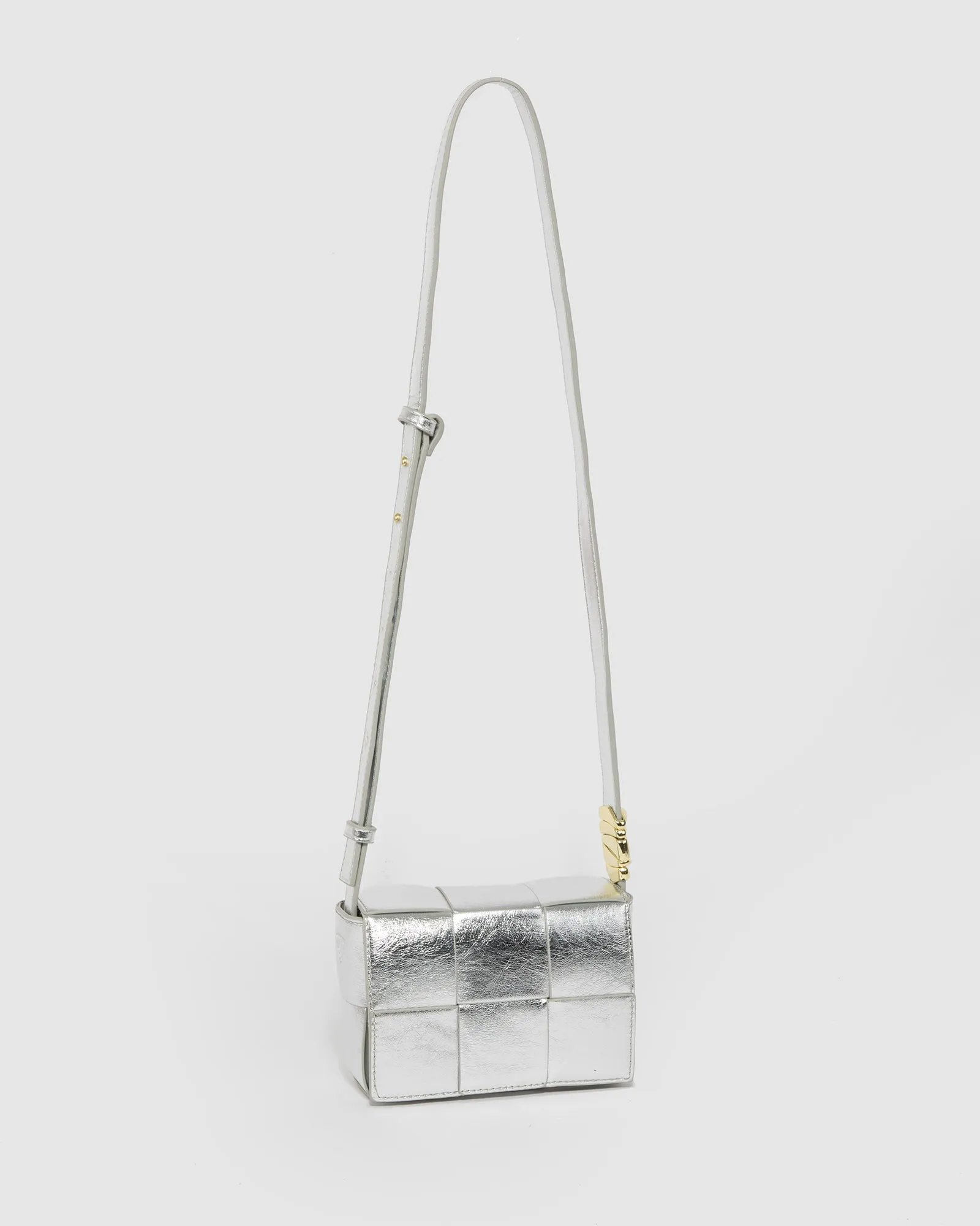 Silver Elena Weave Crossbody Bag sold by Collete Hayman product image thumbnail 3