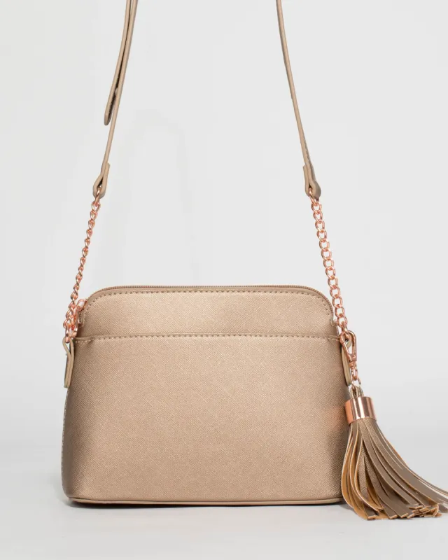 Rose Gold Karen Crossbody Bag sold by Collete Hayman