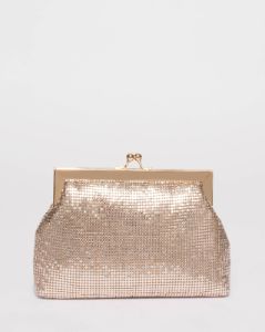 Gold Chainmail Clutch Bag sold by Collete Hayman