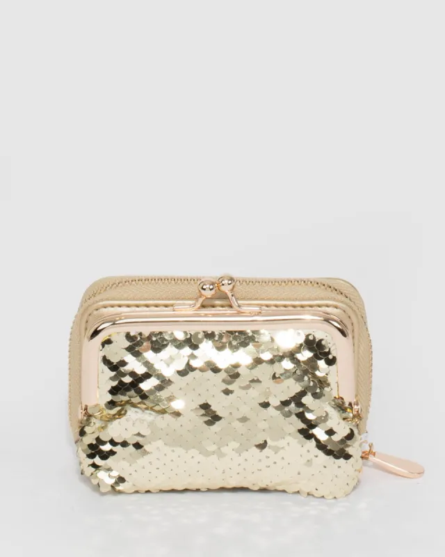 Jess Gold Mini Coin Wallet sold by Collete Hayman