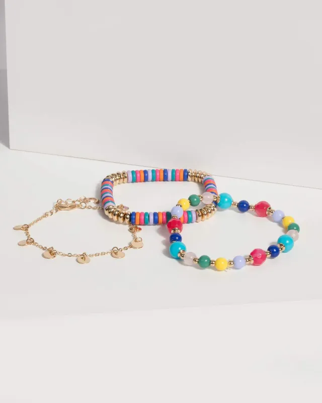 Multi Beaded Stretch Bracelet Set sold by Collete Hayman
