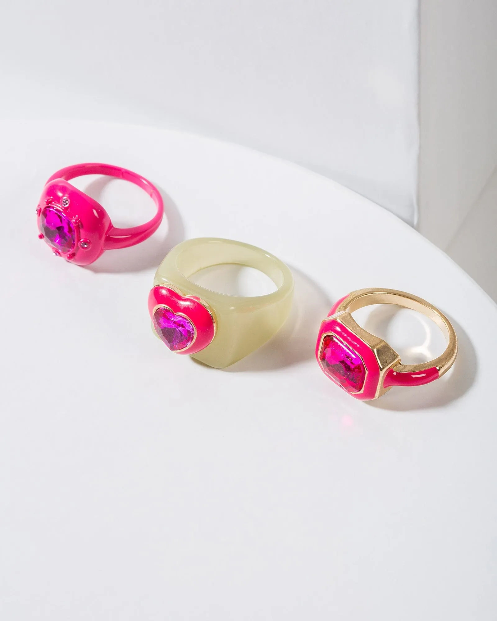 Pink Crystal Heart Ring Pack sold by Collete Hayman product image thumbnail 2