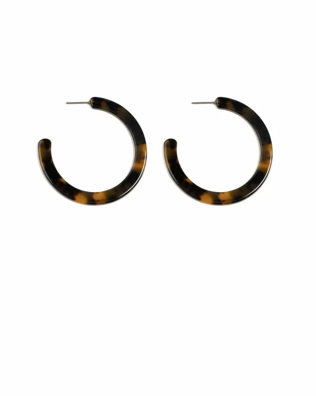 Tortoise Shell Gold Tone Oval Earrings sold by Collete Hayman