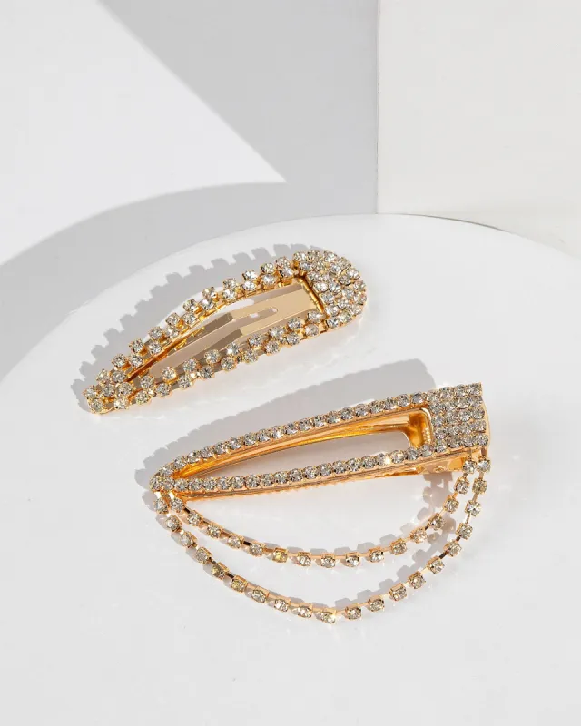 Crystal 2 Pack Hair Slides sold by Collete Hayman