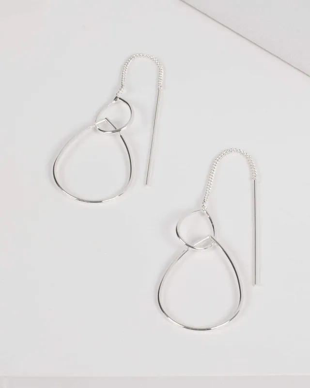 Silver Fine Double Chain Drop Earrings sold by Collete Hayman